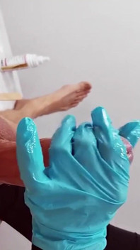 Waxing of a Skinny Teenager with a Huge Dick