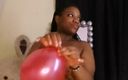 Kleo dance: Saltando balões com minha bunda grande e negra