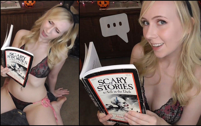 Marissa Sweet: 幽灵辣妹在振动器上读万圣节的可怕故事 - marissa sweet