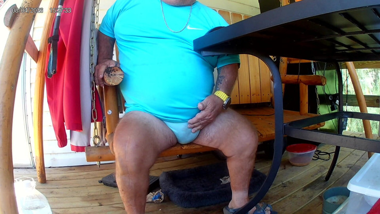 Mark Fletcher: Mark Fletcher Wearing Pissed Soaked Panties Shooting Another Big Load