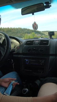 [remastered] Nervous Risky Car Handjob on the Road