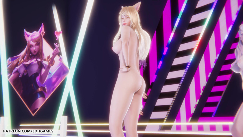 3D-Hentai Games: Babymonster - Navždy - Ahri, Akali, Evelynn Sexy Nahý tanec Liga legend...