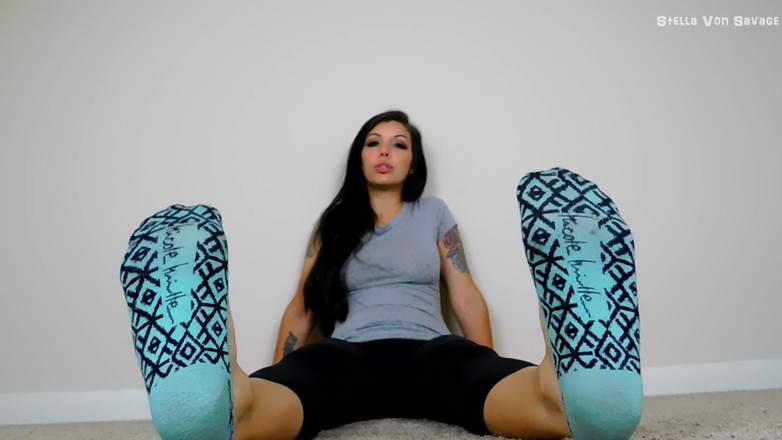 Stella Von Savage: Peds ponožka JOI s odpočítáváním spermatu