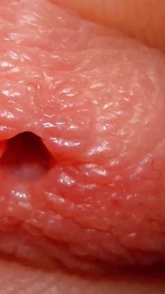 Young horny teen boy playing with his penis at night