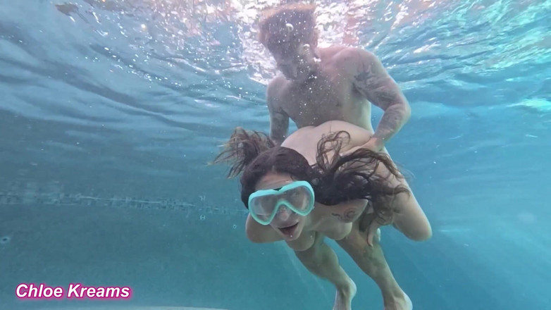 Chloe Kreams: Underwater Suck and Fuck! Getting Used in the Pool by...