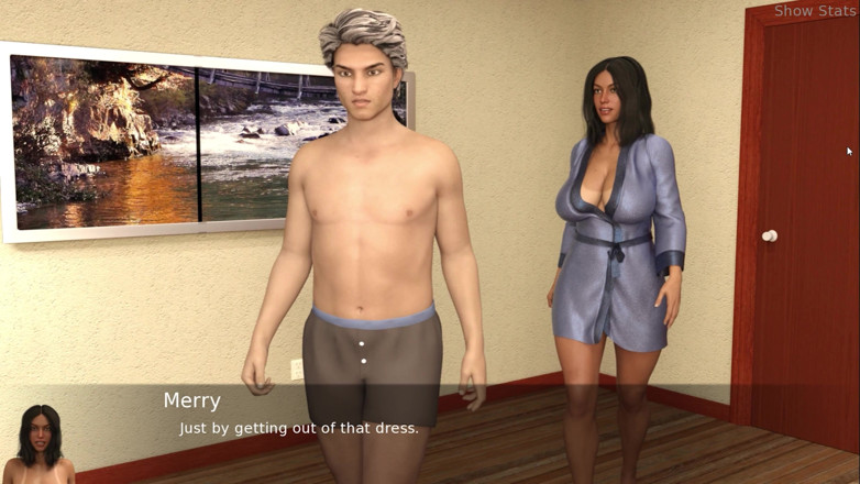 Porny Games: Projek hotwife - dapat pancutan mani di lorong (40)