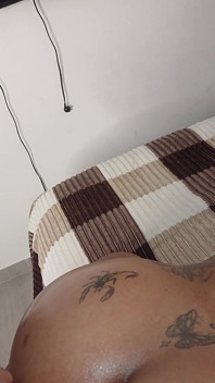 Big Ass Trans Fucked Without a Condom in Leopard Lingerie