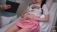 Pervert Doctor Uses a Cute Patient's Pussy for His Dirty Film