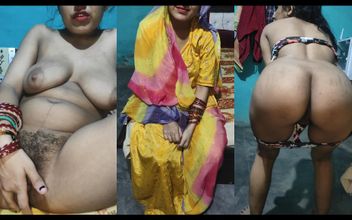 Sexy Rajasthani Bhabhi Undressing and Masturbating