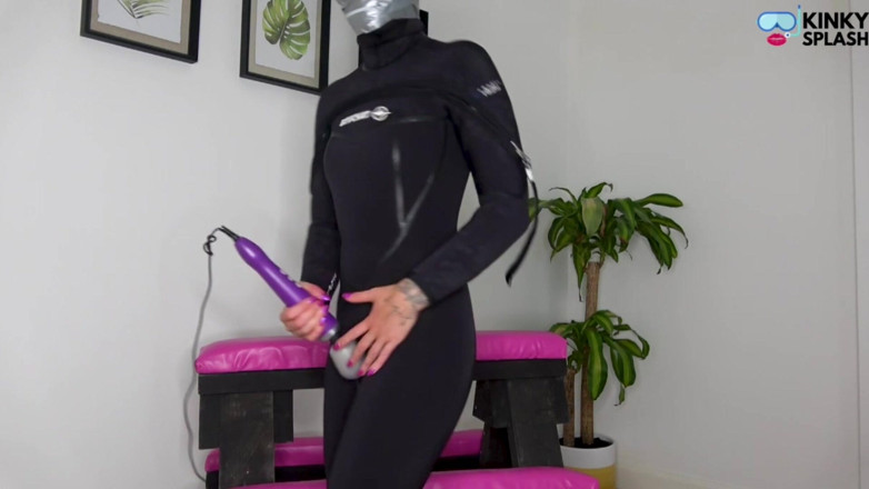 UKCuteGirl Lucy Lauren: Tapegagged and Vibing in a Sweaty 8mm Wetsuit