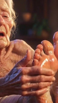 Kaki berkedut besar yang cantik diminyak - Minyak meleleh Dari Urutan Sensual Jari Kaki