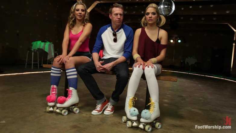 Foot Worship by Kink: Dirty Socks and Roller Skates Featuring Chastity Lynn and Lia...
