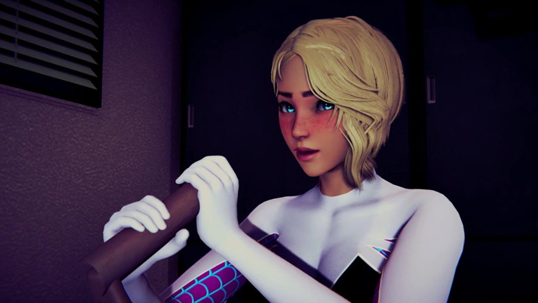 Waifu club 3D: Gwen wichst deinen schwanz, bis du kommst
