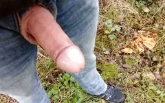 Secret garden urination and masturbation, cum outdoor - Rockard Daddy