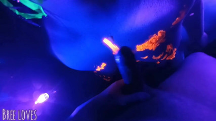 Bree Loves: Neon party ends with a blowjob