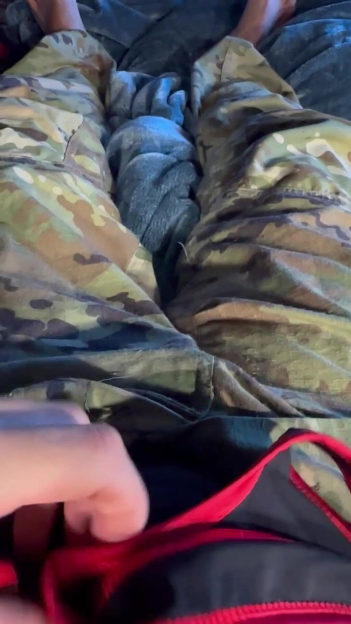 Gay Soldier Stuff: Army Specialist Jerks off in His Uniform Wearing a Jock...