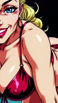 Rondborstige milfs plagen in bikini's