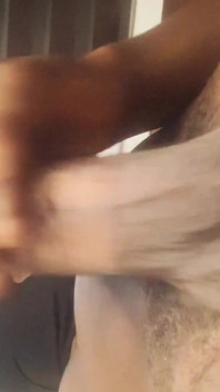 Jerking off My Big Fat African Cock Till I Cum for You