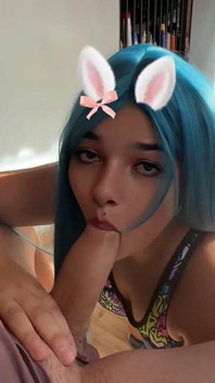 Bulma chupando polla de Goku
