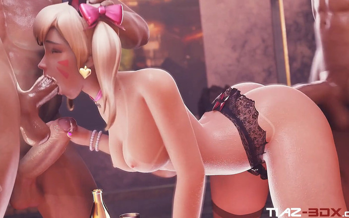 Creampie craze: Robaatoo Tiaz-3dx D.va’s Wild Party: Hardcore Fun with Three Studs