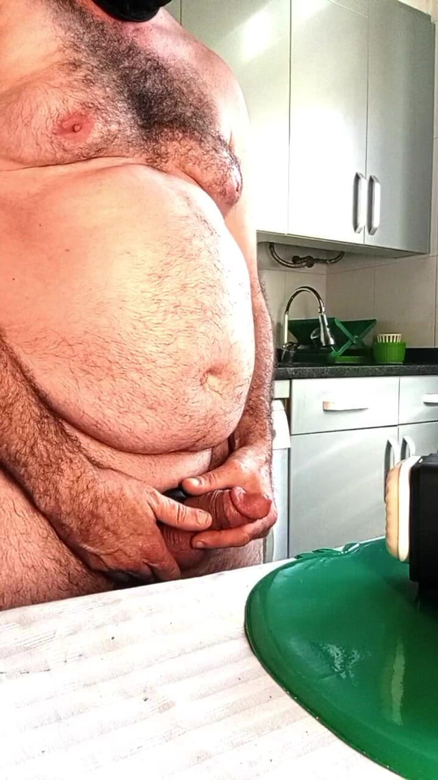 Chubby with Big Fat Cock, Fucking My Ass with Huge Plug, and Handjob Machine (Xauencaliente)