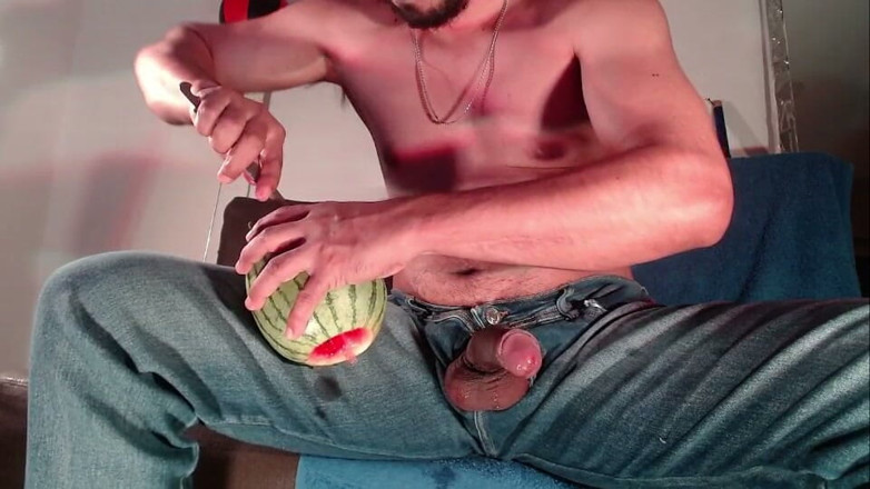 Tommhot: Fucking a Watermelon While Wearing Jeans