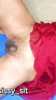 Smallest Dick Ever Shemale Horny Fuck and Try to Get Orgasm by Fucking Anal or by Rubbing Limp Little Clitty