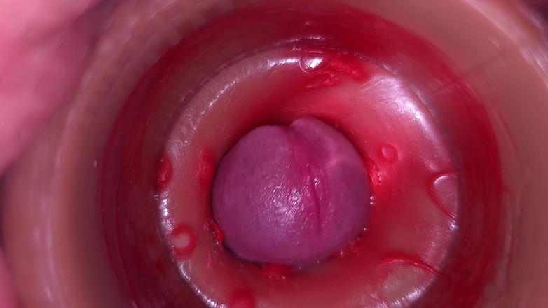 Creme sperm: Kamera v pochvě, děložní pov, creampie 4K