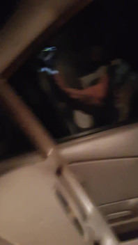 Rubbing Cock in Car