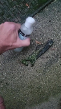 Cumming on Feet Outside