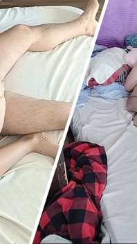 Bláznivý sex v ložnici se sexy amatérským párem.