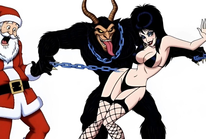 Octopussy Lovers Club: Krampus ने एल्विरा में बट प्लग भर दिया, अंधेरे की गांड की मालकिन, और उसे चरमसुख तक ले आया। क्रिसमस पोर्न कहानी