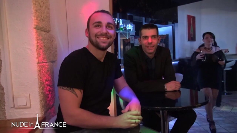 Nude in France: A guy offers her young wife in a swinger club...