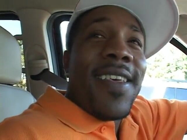 Double Penetrated: White chick blows short black guy