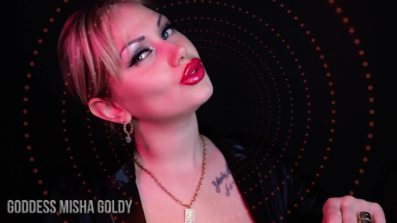 Goddess Misha Goldy: 谁在控制:你还是我的红唇?