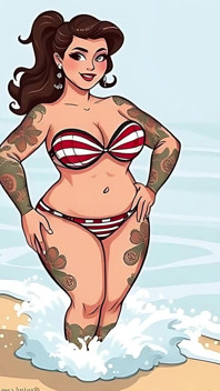 Ai Tattoo Art Femei bikini cu forme