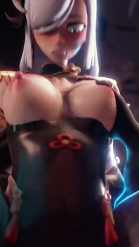 Shenhe Gets Threesomed by Hilichurls and a Mitachurl Genshin Impact 3D Orgy Waifu Sex Gangbang