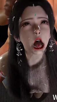 3D süße schlampe asiatisches cosplay-modell hat ihren ersten bdsm-sex