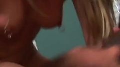 Katja and Courtney are busty in a threesome with a big black cock