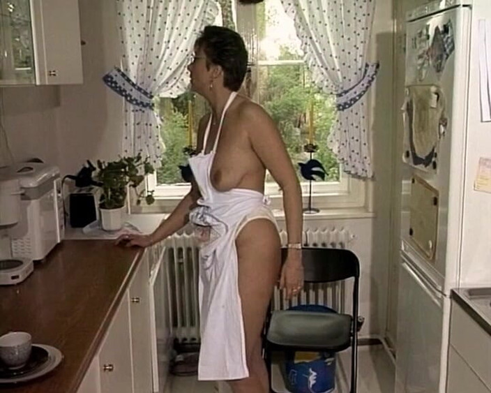 YOUR FIRST PORN: German Housewives - Masturbation Spot Kitchen Part 2