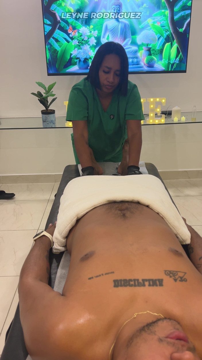 Leyne Rodriguez: Leyne Rodriguez: Hot Latina in Massage Uniform Gives an Intense...