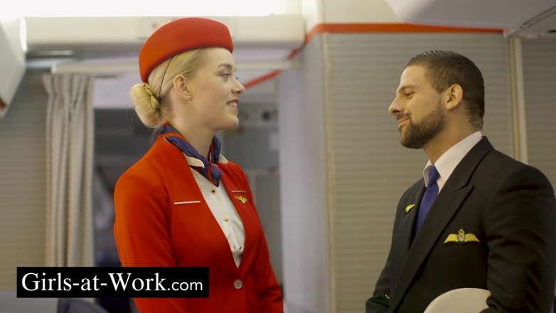 Girls At Work: The Flight Attendants Enjoy the Stopover Between 2 Flights