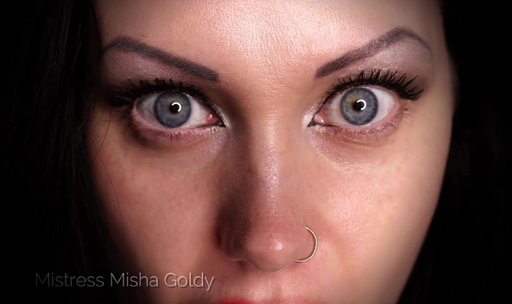 Goddess Misha Goldy: Близкий зрительный контакт, инструкция по дрочке и игре с контролем оргазма