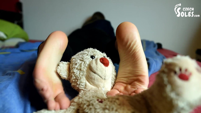 Czech Soles - foot fetish content: Foot and Trampling Powerless Teddy Bear