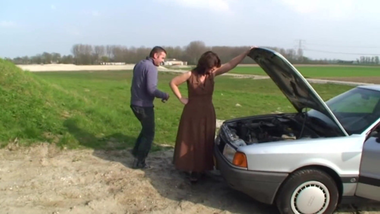 Mature Climax - 100% Mature Videos: Big mature brunette in sexy outfit fucking outside