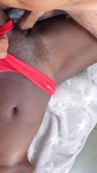 Big Saggy Boobs Ebony Cummed in Missionary