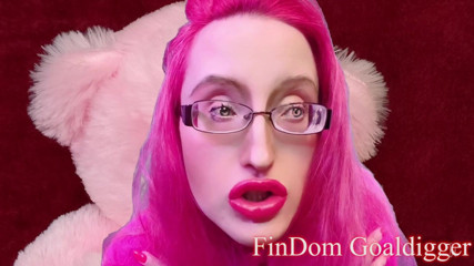 FinDom Goaldigger: Fuckable pink plush toy transformation