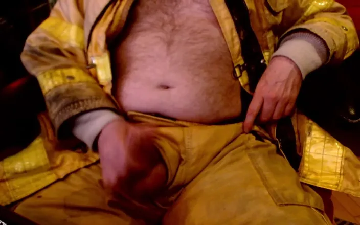charli: Jerkoff and Cum on Firefighter Turnout Gear
