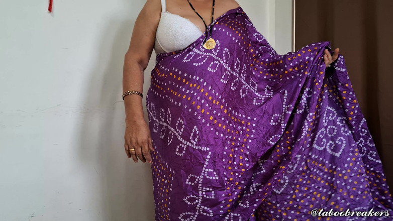 TABOOBREAKERS: Purple Saree Love the Gujrati Bhabhi Feeling
