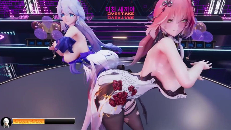 MikuMotion: Tańczenie i klapsanie nożyczkami Ming Tide &amp; Battle Podwójny korek analny...